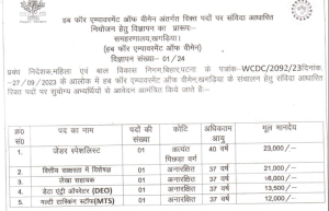 Hub for Empowerment of Women Khagaria Recruitment 2024