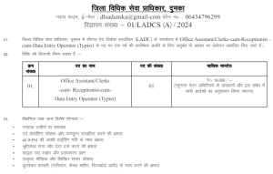 Civil Court Dumka Clerks, DEO Recruitment 2024