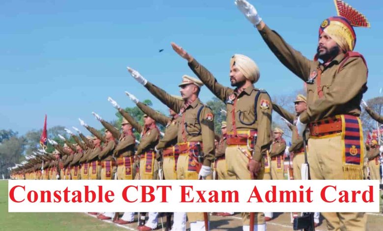 Punjab Police Constable CBT Exam Admit Card link 2024