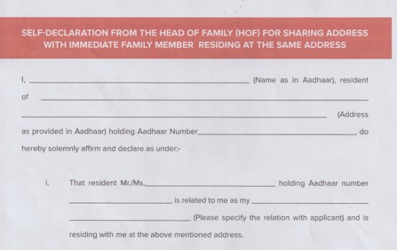 Adhar Card Address Change From-10