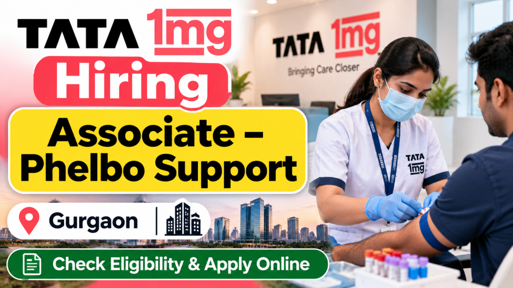Tata 1mg Associate Phelbo Support Job 2026