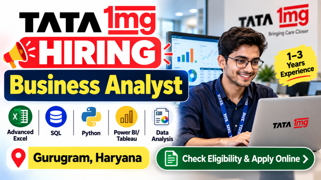 Tata 1mg Hiring 2026 – Business Analyst Job in Gurugram