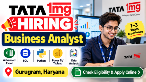 Tata 1mg Hiring 2026 – Business Analyst Job in Gurugram