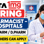 Tata 1mg Pharmacist Hospital Job 2026 – Freshers Can Apply