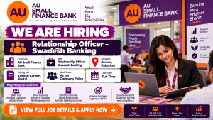 AU Small Finance Bank Hiring Banner