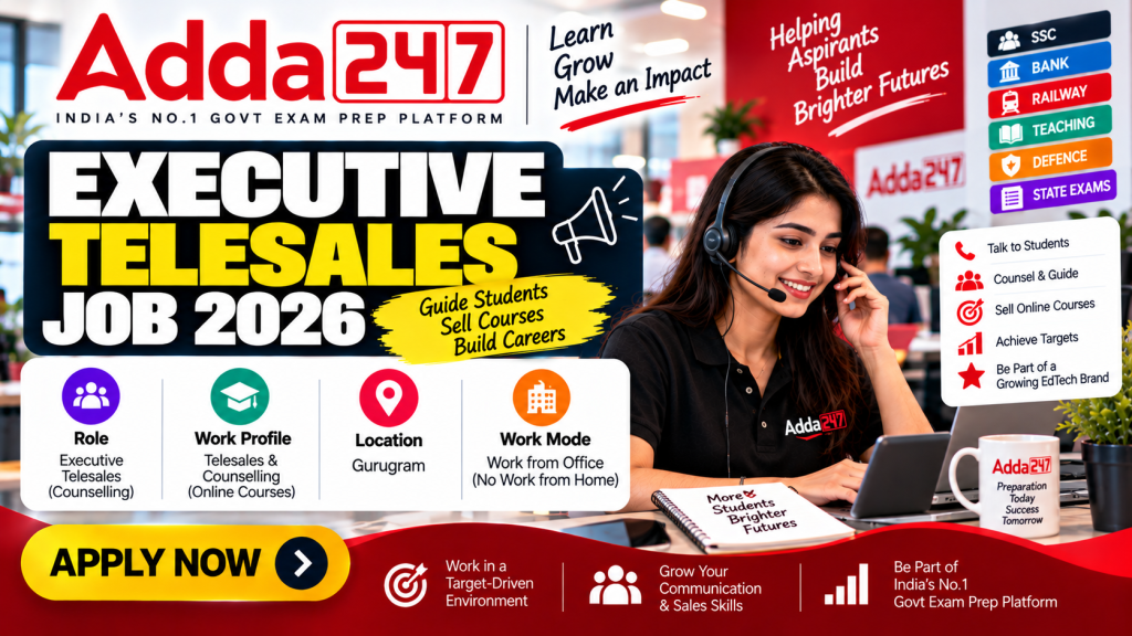Adda247 Executive Telesales Recruitment Banner
