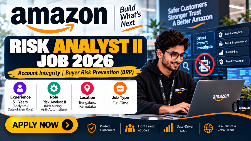 Amazon Risk Analyst II Recruitment Banner