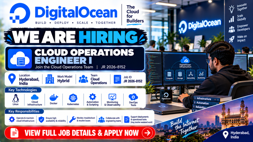 DigitalOcean Cloud Operations Hiring Banner
