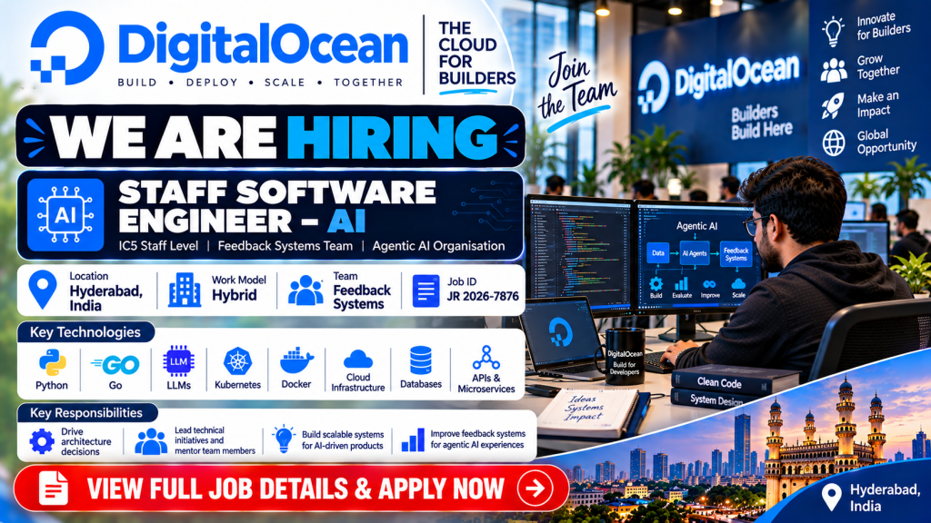 DigitalOcean Hyderabad AI Hiring Banner