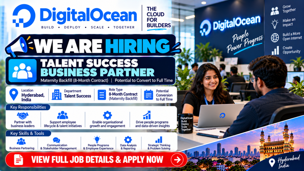 DigitalOcean Hyderabad Hiring Banner