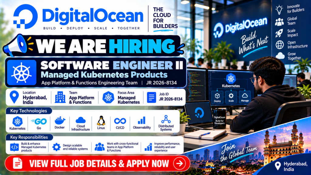 DigitalOcean Kubernetes Engineer Hiring Banner