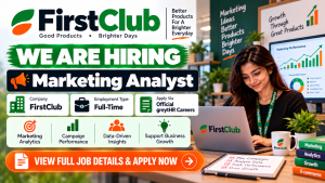 FirstClub Marketing Analyst Hiring Banner