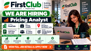 FirstClub Pricing Analyst Hiring Banner