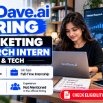 IamDave Marketing Research Intern Job 2026 – Work From Home