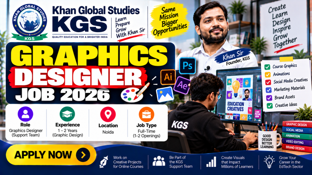 KGS Graphics Designer Job 2026 Poster