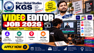 KGS Video Editor Job 2026