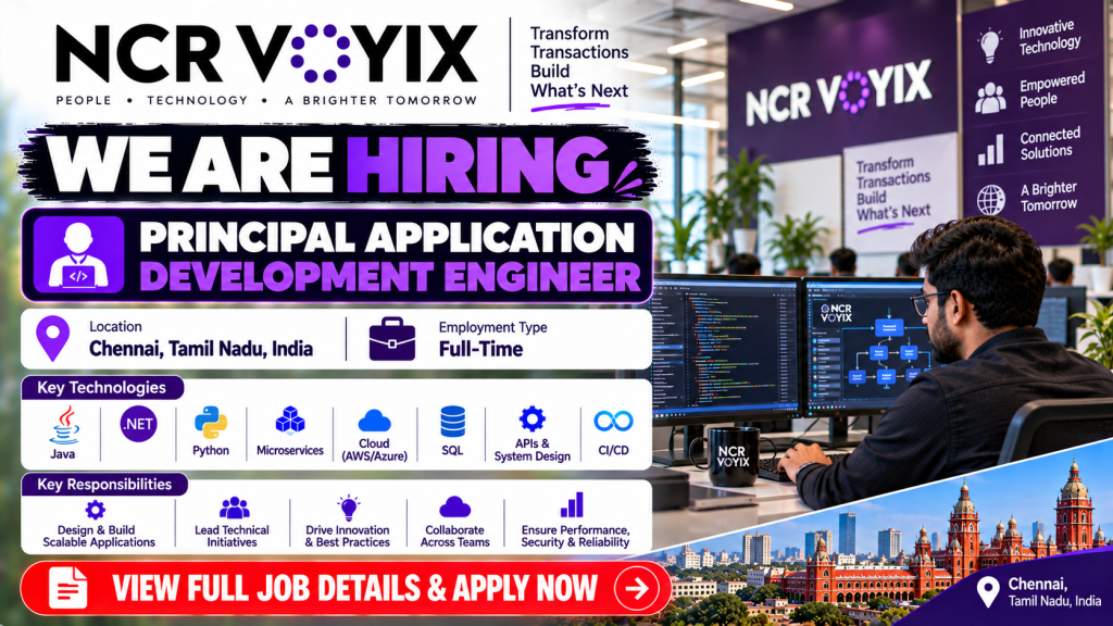 NCR Voyix Chennai Hiring Banner