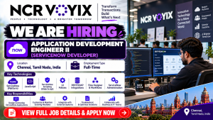 NCR Voyix ServiceNow Developer Hiring Banner