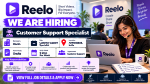 Reelo Customer Support Hiring Banner