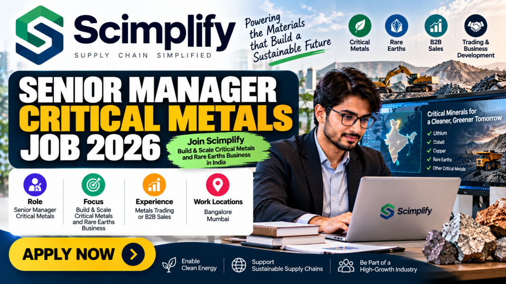 Scimplify Critical Metals Recruitment Banner