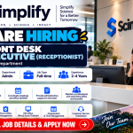 Scimplify Front Desk Executive Job 2026 – Bangalore