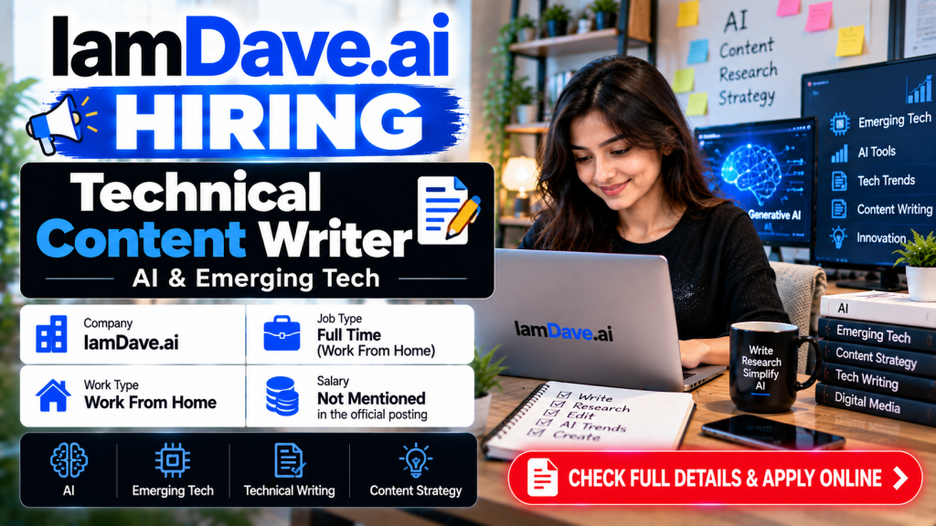 Technical Content Writer Hiring Banner