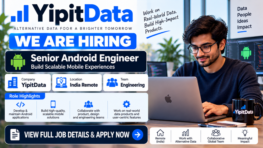 YipitData Android Engineer Hiring Banner