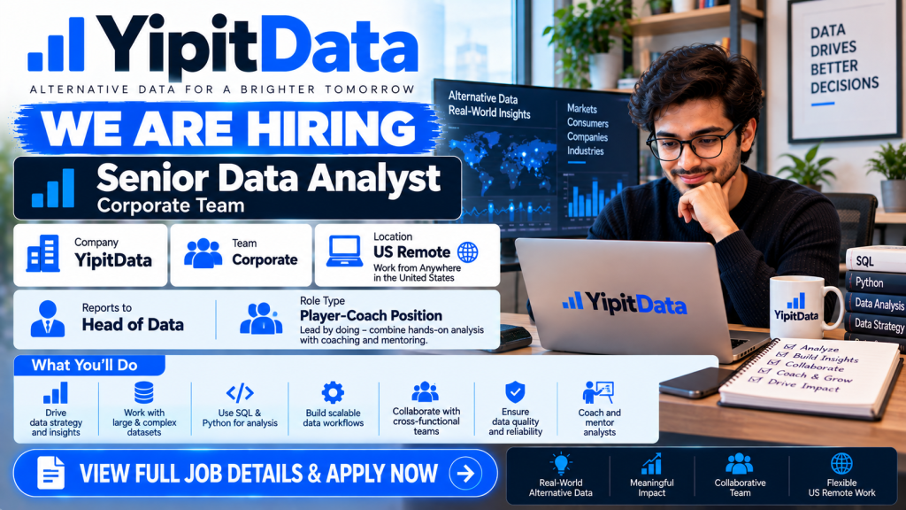 YipitData Senior Data Analyst Hiring Banner