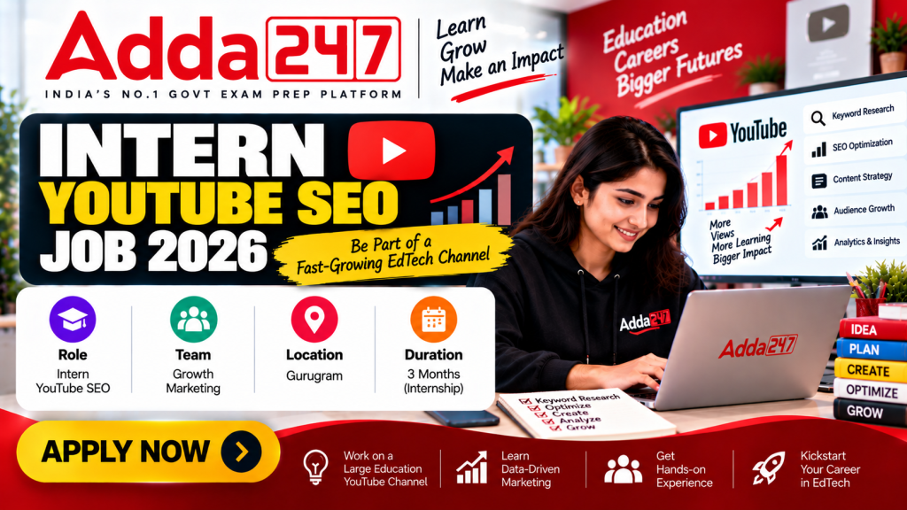 YouTube SEO Intern Recruitment Banner